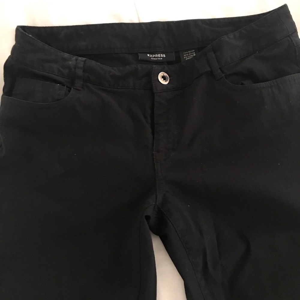Express black capris dress pants